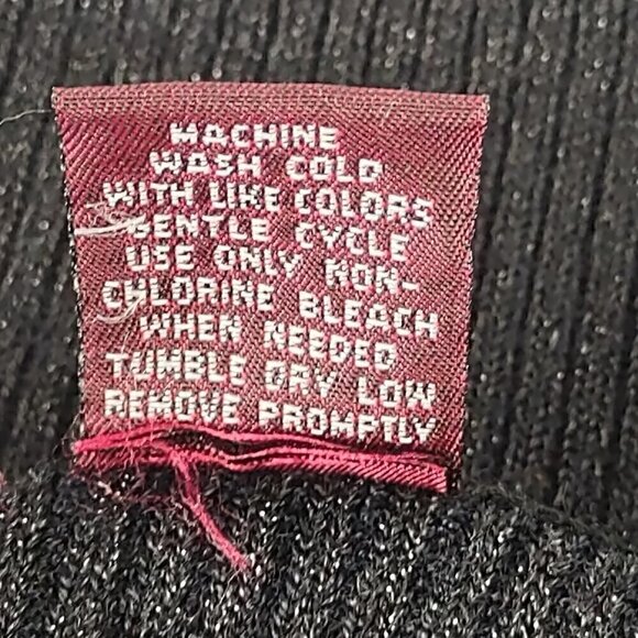 Merona Womens Dark Gray To Black Metallic Button Up Long Sleeve Sweater Size XL - Picture 10 of 10